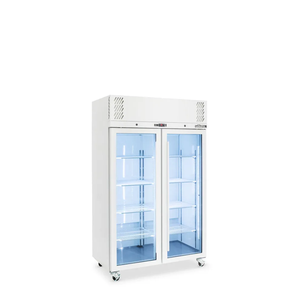 Williams Pearl  - Two Door White Colorbond Upright Display Refrigerator