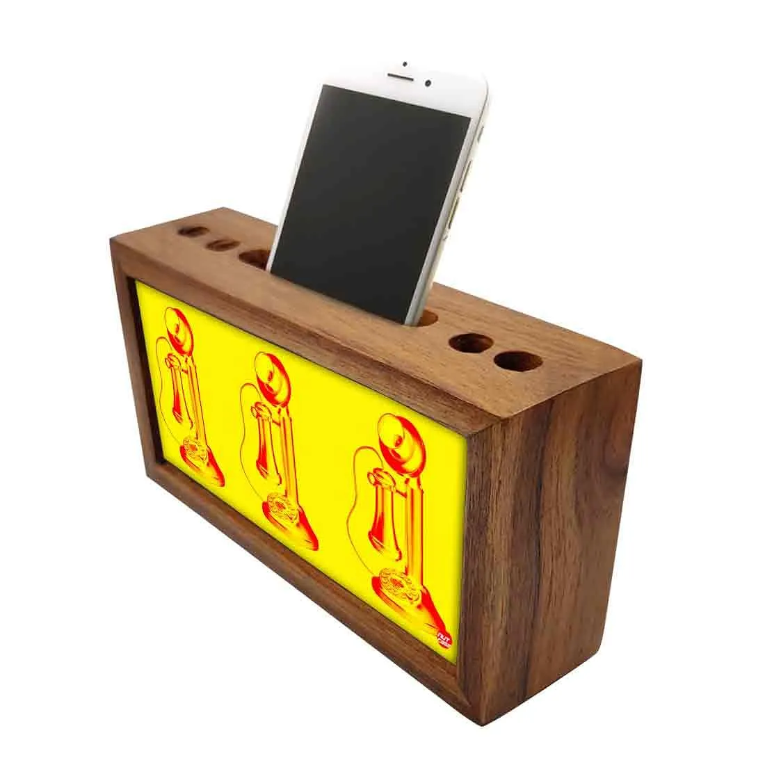 Wood office organizer Pen Mobile Stand - Phone Home