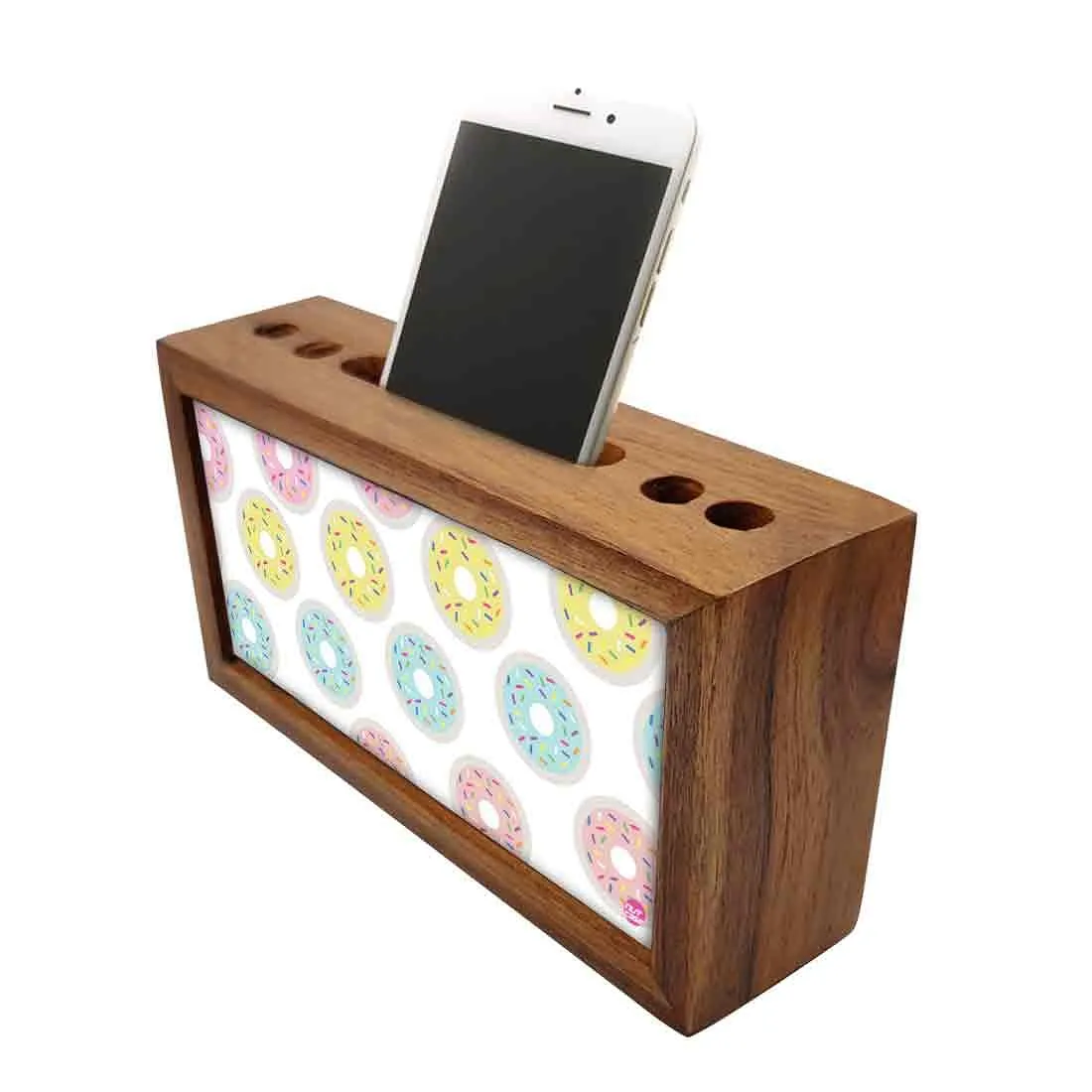 Wooden office desk organizer - Donuts