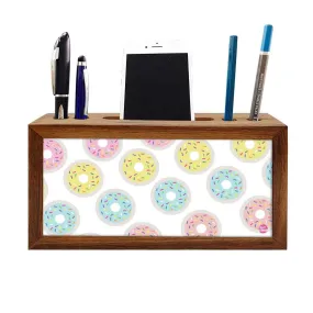 Wooden office desk organizer - Donuts