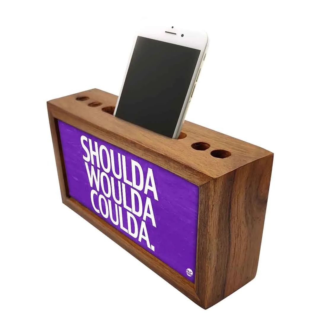 Wooden pen organizer Mobile Stand - Shoulda