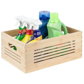 Wooden Storage Bin - Natural Large