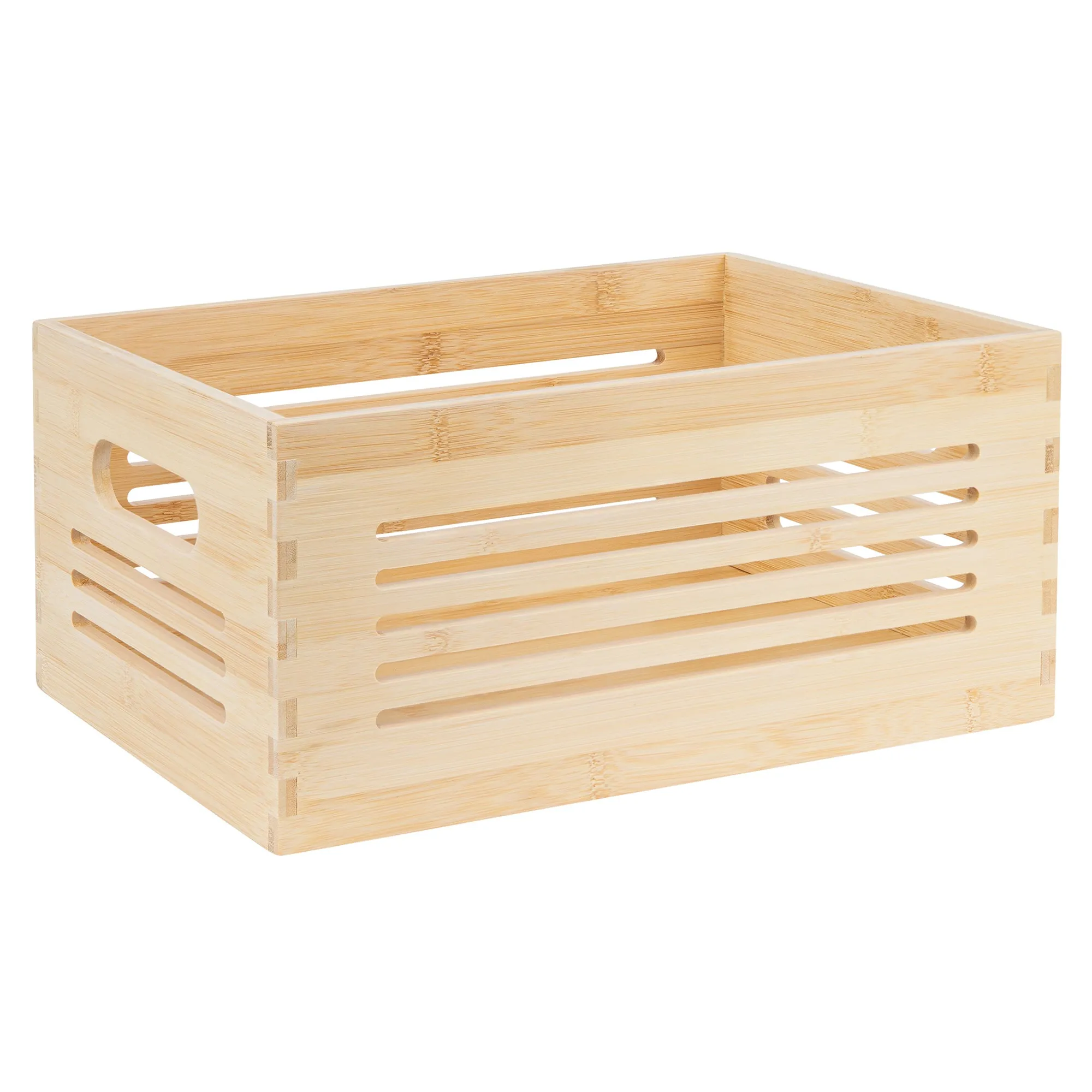 Wooden Storage Bin - Natural Large