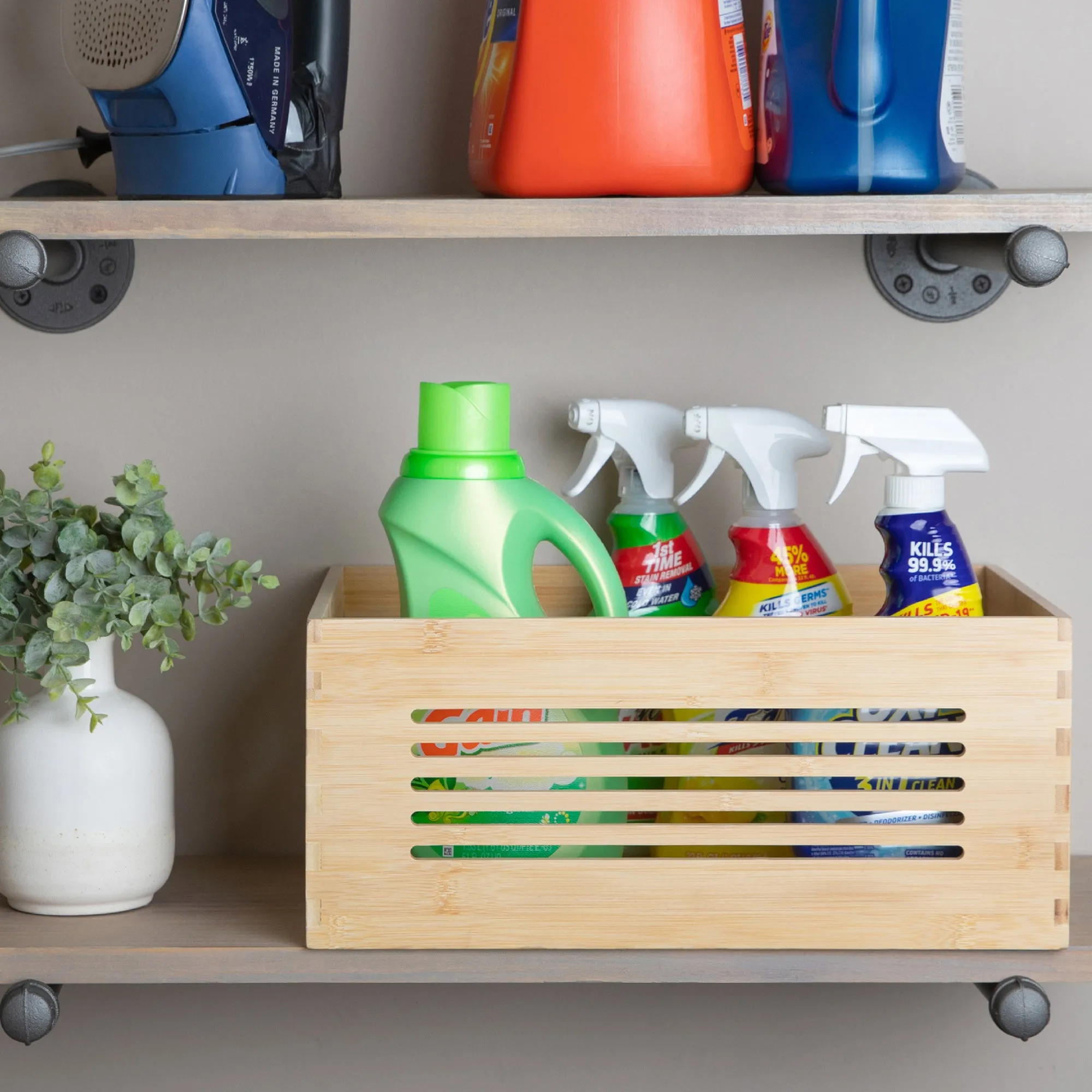 Wooden Storage Bin - Natural Large