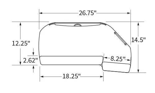 Workrite 17" Reversible Corner Tray #317RL