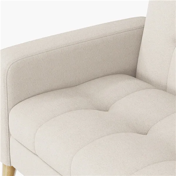 Yaheetech 2-Seater Fabric Sofa Loveseat with USB Ports