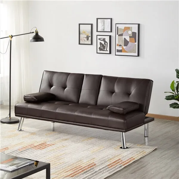 Yaheetech Convertible Sofa Bed Adjustable Couch